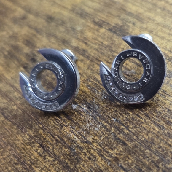 Bulgari Silver Earrings - Picture 1 of 5